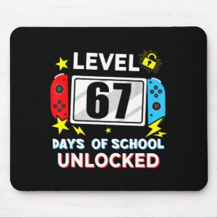 67th Day Of School Level 67 Days Of School Unlocke Mouse Pad