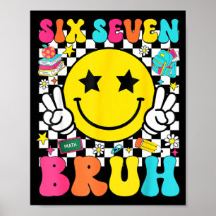 67th Day Of School Shirt 67 Days Smarter Smile Fac Poster