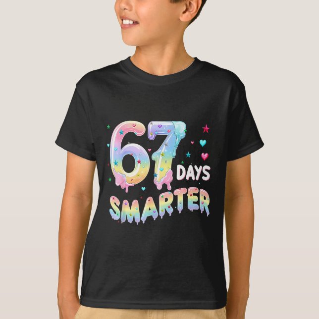 67th Day Of School Shirt 67 Days Smarter Teacher B (Front)
