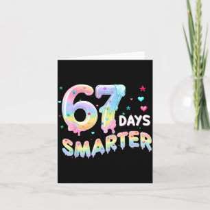67th Day Of School Shirt 67 Days Smarter Teacher B Card