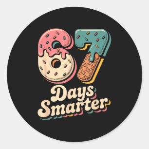 67th Day Of School Shirt 67 Days Smarter Teacher B Classic Round Sticker