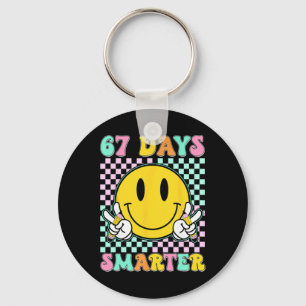 67th Day Of School Shirt 67 Days Smarter Teacher B Key Ring