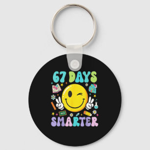 67th Day Of School Shirt 67 Days Smarter Teacher B Key Ring