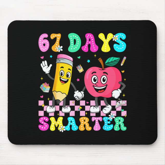 67th Day Of School Shirt 67 Days Smarter Teacher B Mouse Pad (Front)