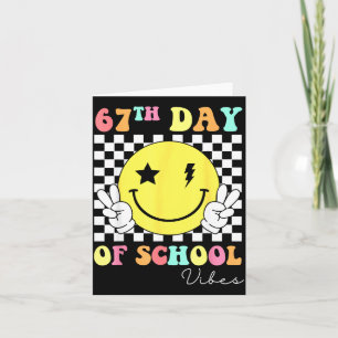 67th Day Of School Smile Face 67 Six Seven Meme Gi Card