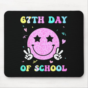 67th Day Of School Smile Face Six Seven Meme Girls Mouse Pad