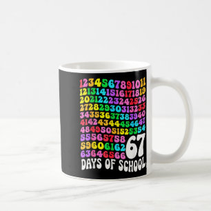 67th Day Of School Teacher 67 Days Math Numbers Coffee Mug