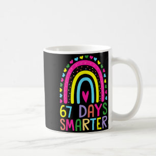 67th Day Of School Teacher 67 Days Smarter Rainbow Coffee Mug