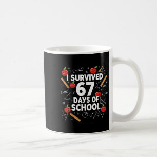 67th Day Of School Teacher Kids 67 Math Numbers 10 Coffee Mug
