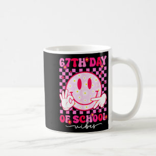 67th Day Of School Vibes 67 Meme Cute Smile Face T Coffee Mug