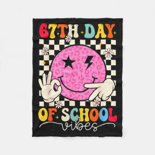 67th Day Of School Vibes Funny Six Seven 67 Meme S Fleece Blanket