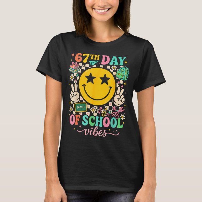 67th Day Of School Vibes Funny Six Seven 67 Meme S T-Shirt (Front)