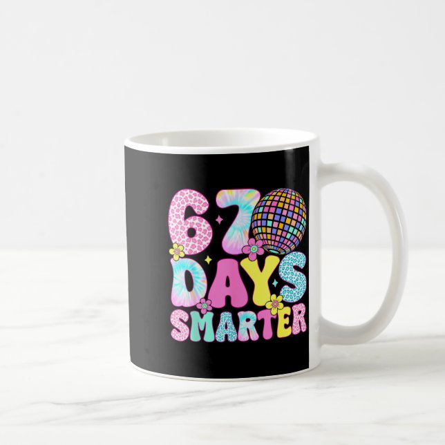 67th Days Smarter Smile Face 67 Days School Teache Coffee Mug (Right)