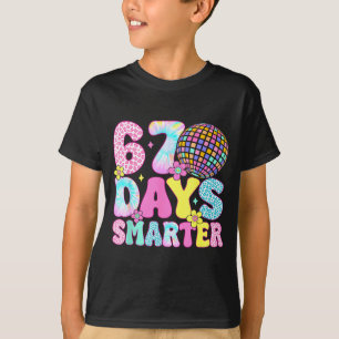 67th Days Smarter Smile Face 67 Days School Teache T-Shirt