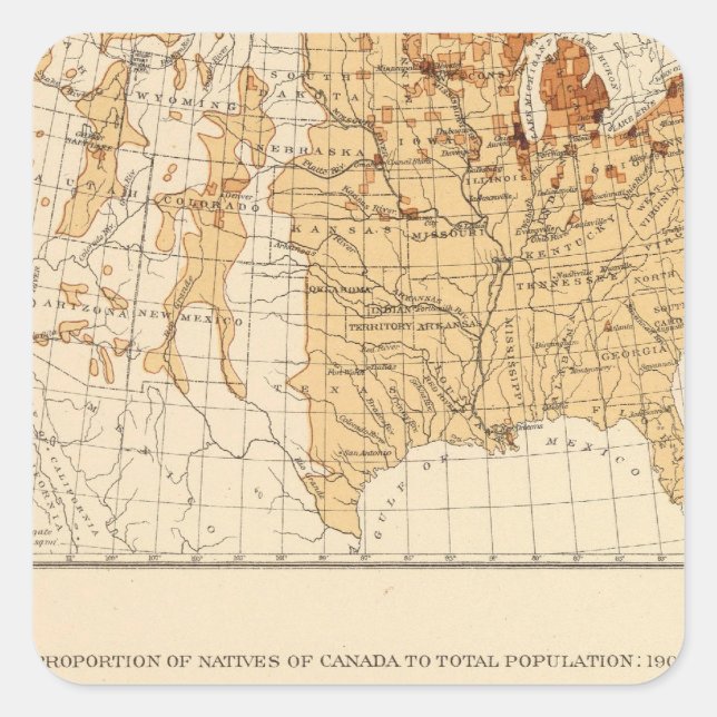 68 Natives Canada 1900 Square Sticker (Front)