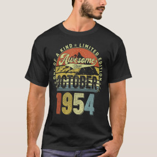 68 Year Old Awesome Since October 1954 68th Birthd T-Shirt