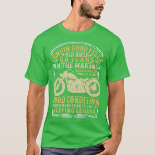 68 Years Old Biker Birthday Classic Vintage motorc T-Shirt