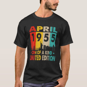 68 Years Old Vintage April 1955 Birthday Men Women T-Shirt