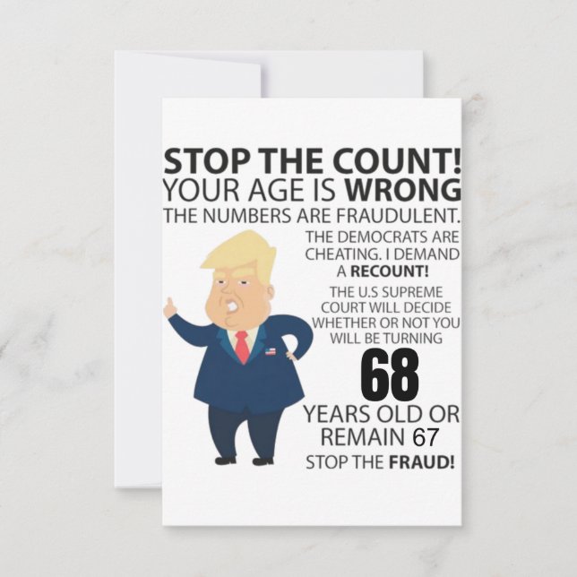 68 Years Trump Happy Birthday Present Funny (Front)