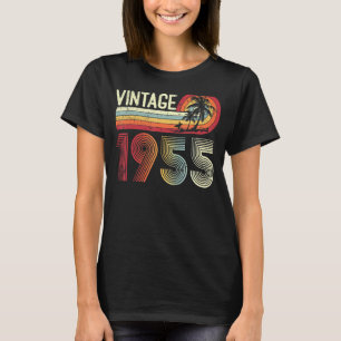 68 Yrs Old Men Women Vintage 1955 Retro 68th Birth T-Shirt