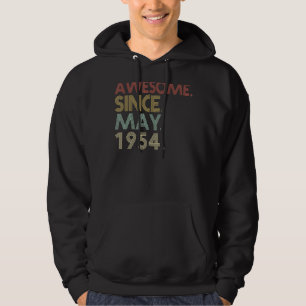 68th Birthday 68 Years Old Awesome Since May 1954 Hoodie