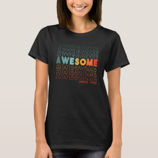 68th Birthday Awesome Since 1955 Man or Woman Vint T-Shirt
