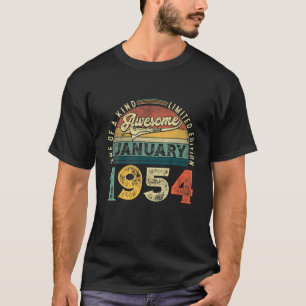 68Th Birthday Decoration January 1954 Men Women 68 T-Shirt
