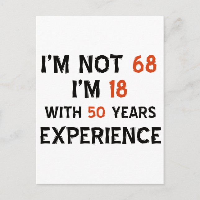 68th birthday design postcard (Front)