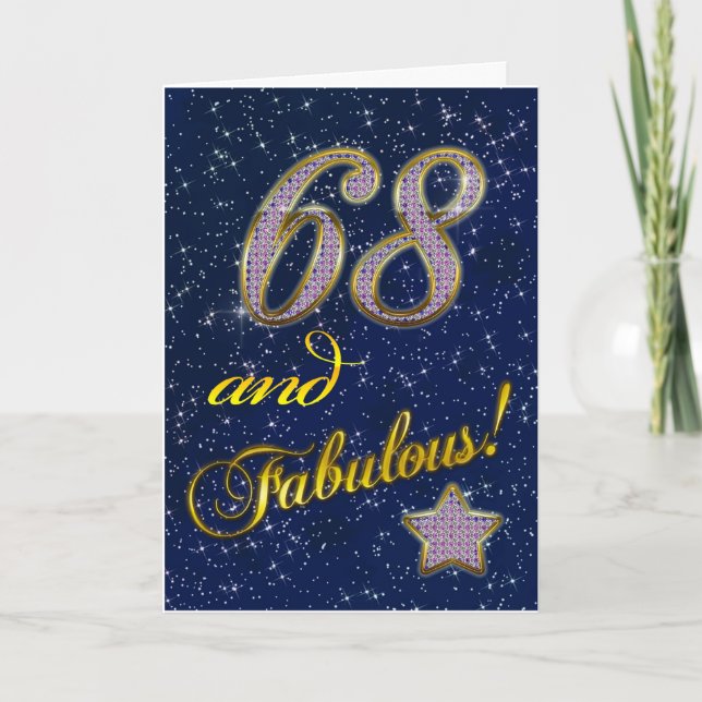68th birthday for someone Fabulous Card (Front)