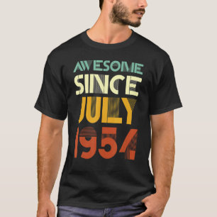 68th Birthday Gift Awesome Since July 1954 68 Year T-Shirt