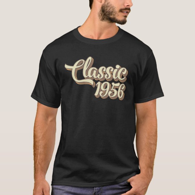 68th Birthday Gift Classic 1956 68 Years Old T-Shirt (Front)