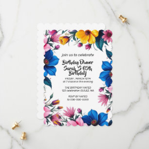 68th Birthday Invitation Template Editable