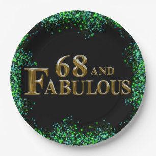 68th Birthday Paper Plate