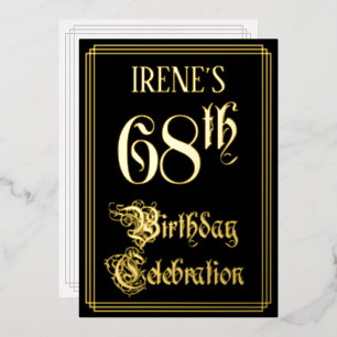 68th Birthday Party — Fancy Script & Custom Name