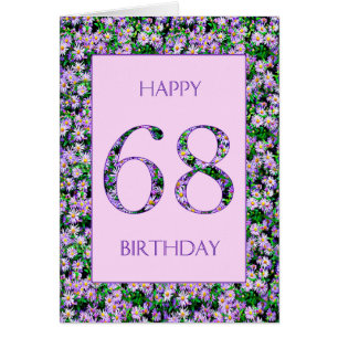 68th Birthday Purple Daisies