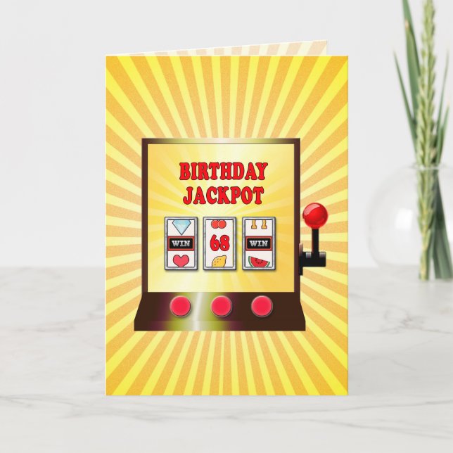 68th birthday slot machine card (Front)