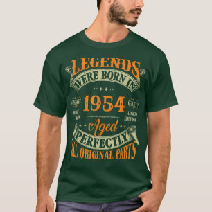68th Birthday Tee Vintage Legends Born In 1954 68 