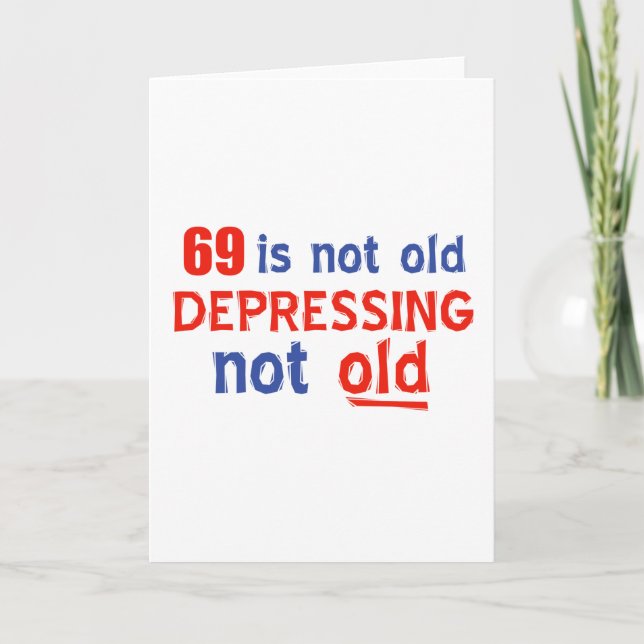 69 year birthday designs card (Front)