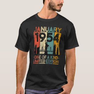 69 Years Old Vintage January 1954 Birthday Men Wom T-Shirt