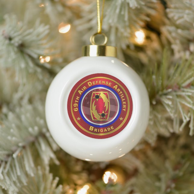 69th Air Defence Artillery Brigade  Ceramic Ball Christmas Ornament (Tree)
