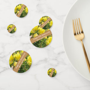 69th Anniversary Editable Evening Primrose Confetti
