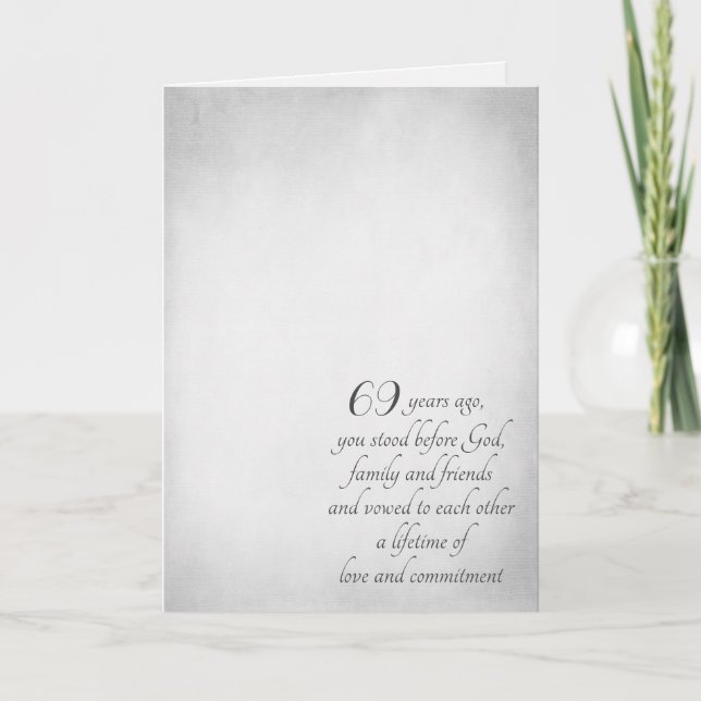 69th Anniversary on Vignette Texture Card (Front)