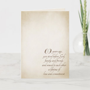69th Anniversary on Vignette Texture Card