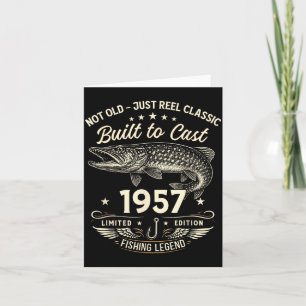 69th Birthday Fishing Gift Men Original 1957 Lied Card