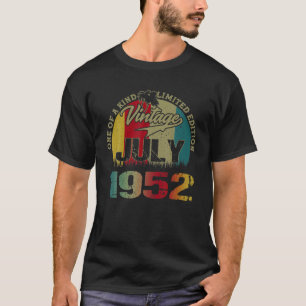 69Th Birthday Gifts 69 Years Old Retro Born In Jul T-Shirt