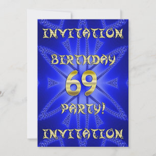 69th Birthday party invitation