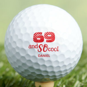 69th Birthday So Cool Custom Golfer Gift Golf Balls