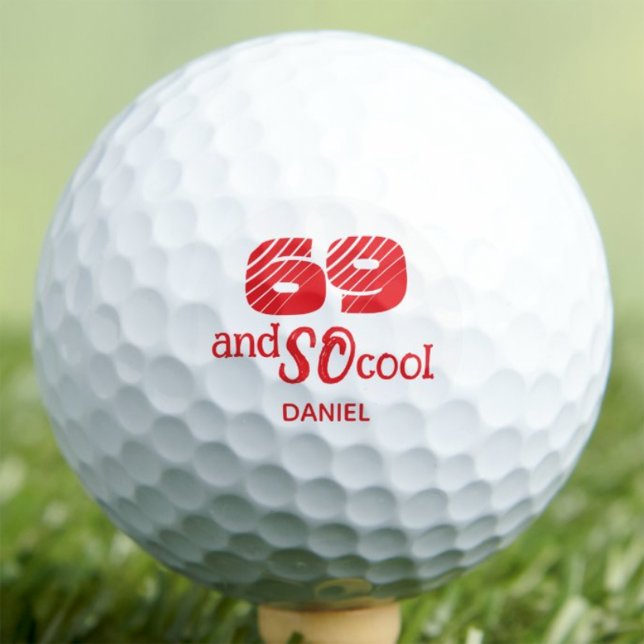 69th Birthday So Cool Custom Golfer Gift Golf Balls (Creator Uploaded)