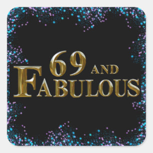 69th Birthday Square Sticker