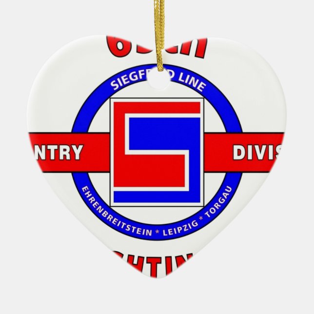 69TH INFANTRY DIVISION "THE FIGHTING 69TH" CERAMIC TREE DECORATION (Front)